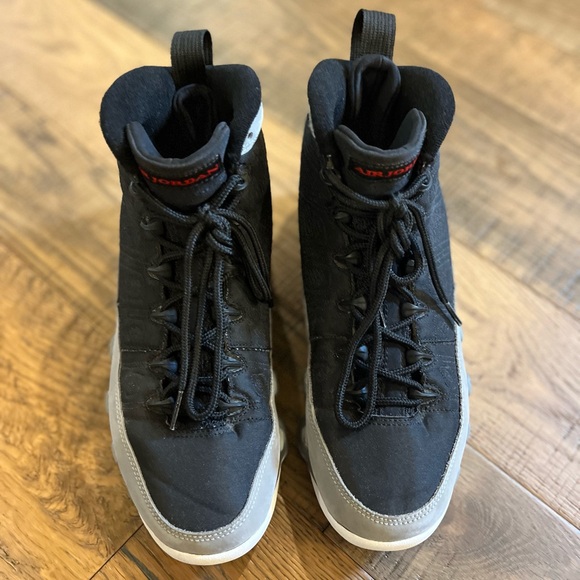 Air Jordan 9 Retro “Particle Grey” Black High-Top Sneakers - Picture 1 of 7